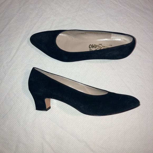 Salvatore Ferragamo Shoes - ❌ SOLD ❌   Salvatore Ferragamo Black Suede Women’s Two Inch Closed Toe Heels